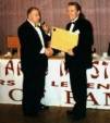 5 Pictures - Soke Verkerke receiving Grandmaster of the year award 1998
